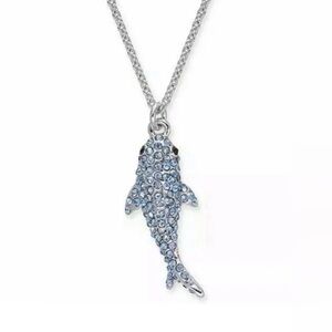 KATE SPADE California Dreaming Pave Shark Pendant Necklace
